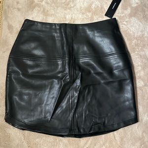 faux leather lulu skirt